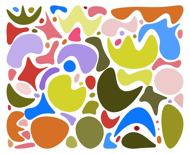 ORGANIC SHAPES VECTOR ISOLATED SET