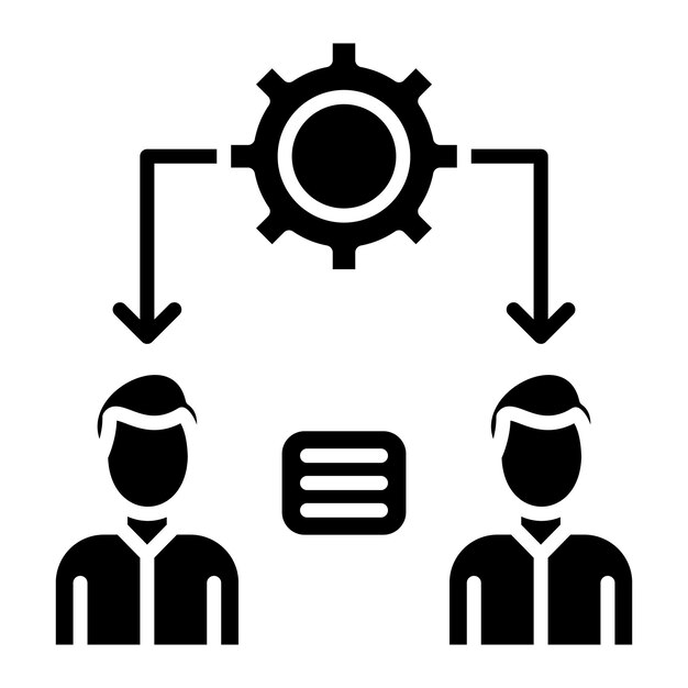 Organization Glyph Solid Black Illustration