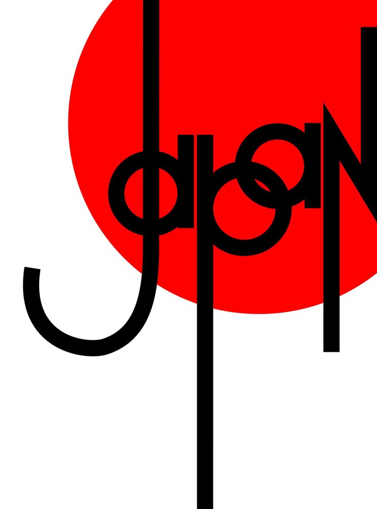 Vector original modern hand lettering composition japan