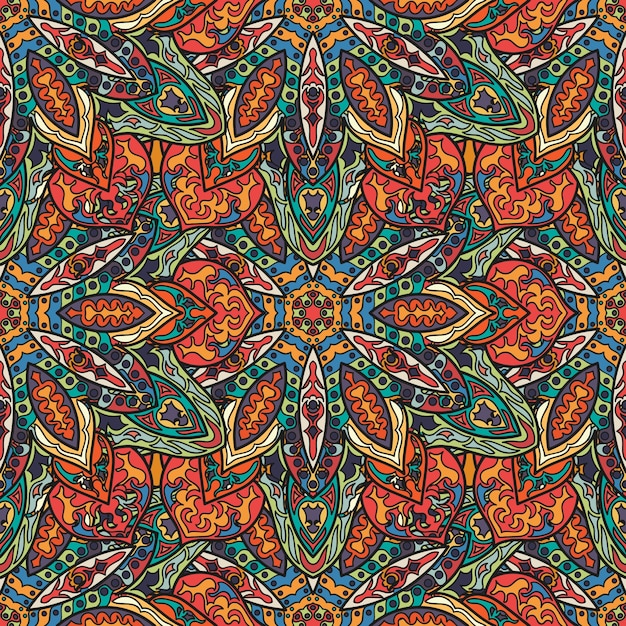 ornate floral pattern with vintage mandala elements.