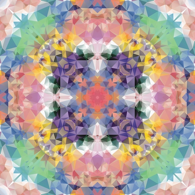 ornate floral seamless texture endless triangular pattern with vintage mandala elements