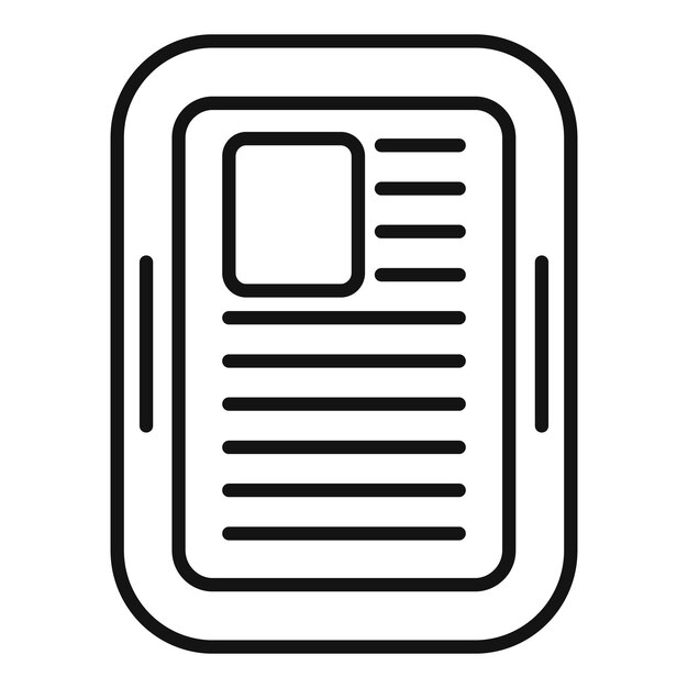 Outline illustration of a smartphone