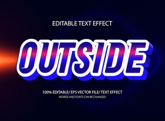 outside editable text effect and editable text style
