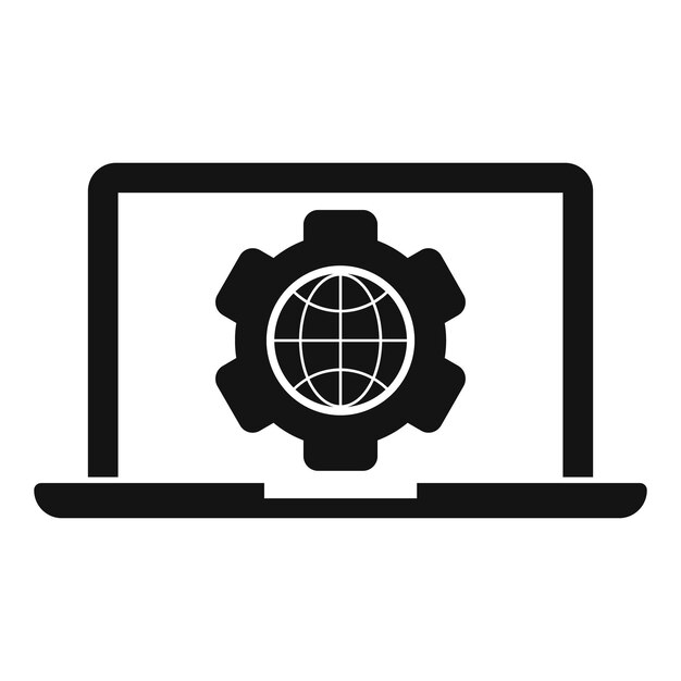 outsource laptop icon simple illustration of outsource laptop vector icon for web design isolated on white background