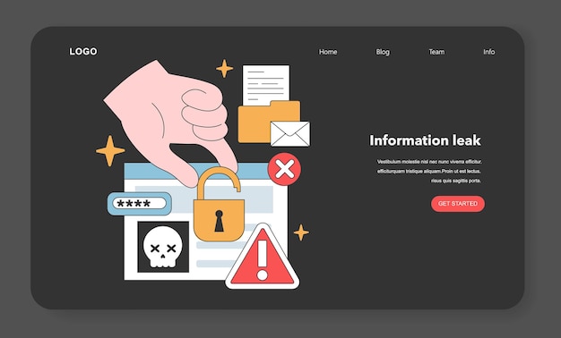 oversized hand bypasses secure digital barriers highlighting the risks of information leaks and