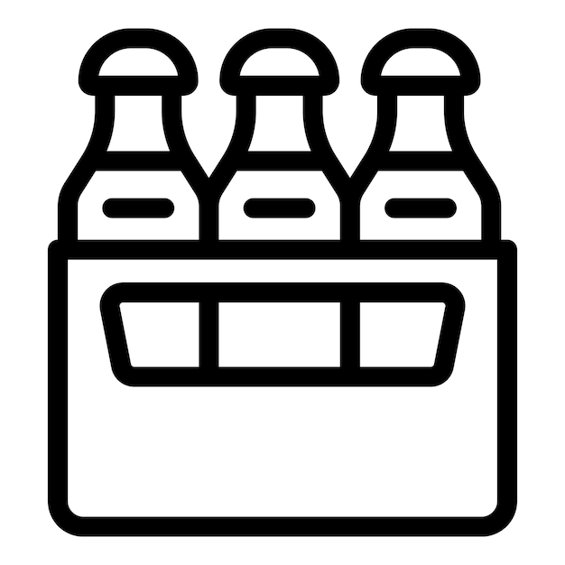 pack of glass bottles for milk or juice packaging