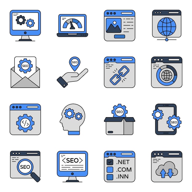Pack of Web and Technology Flat Icons