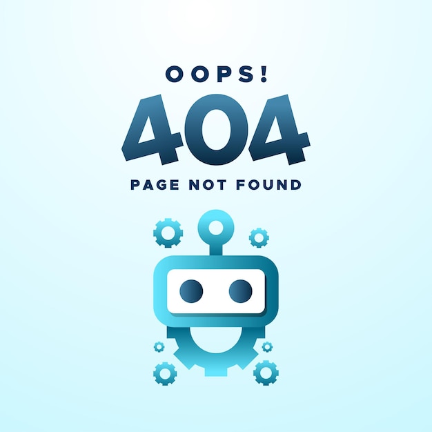 Page Not Found 404 Design Banner For Digital Media