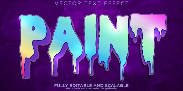 paint text effect editable rainbow and colored text style