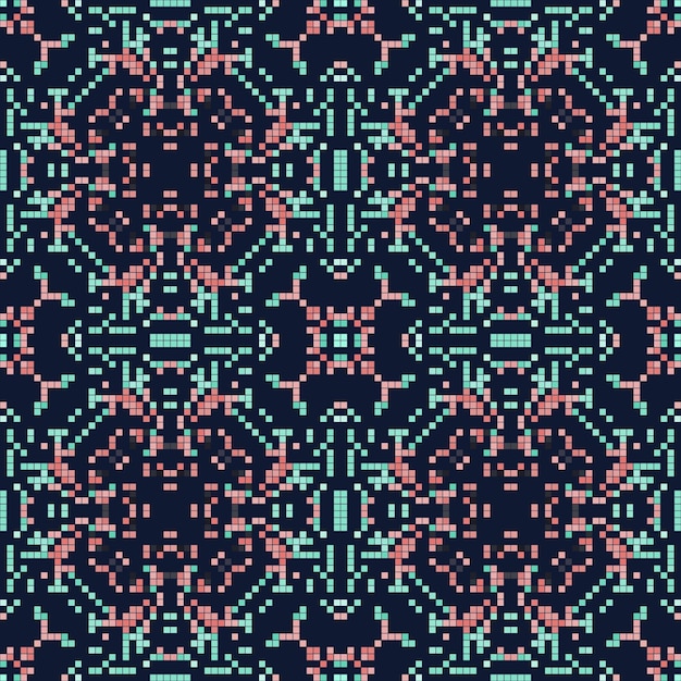 Palestinian colored carpet Rich ornament for fabric design