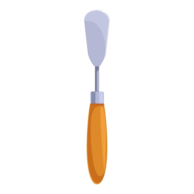 Palette knife with wooden handle for spreading material