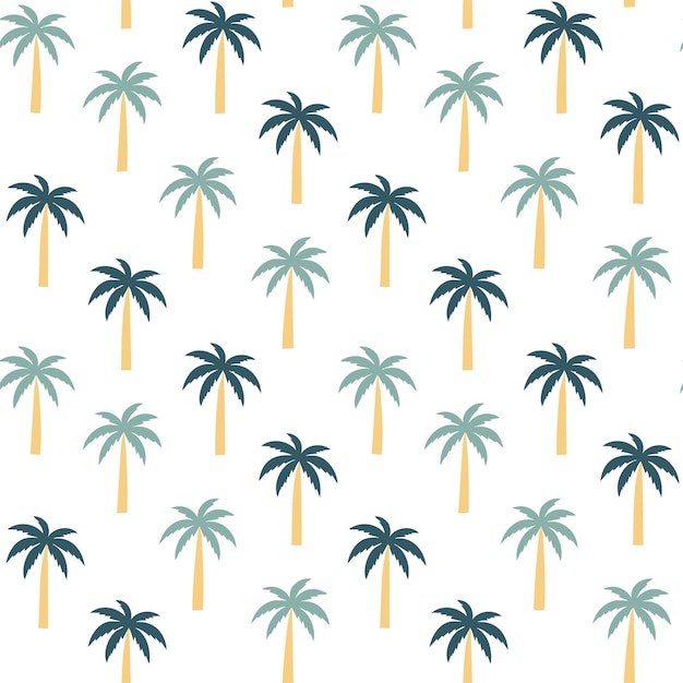 palm tree pattern seamless simple vector