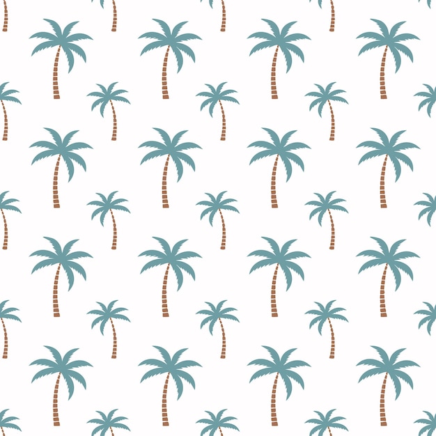 Palm tree pattern seamless simple vector