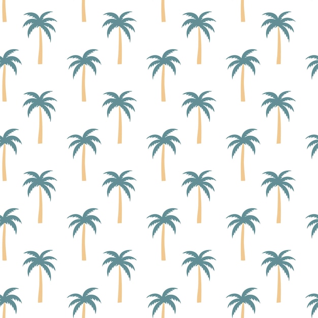 Palm tree pattern seamless simple vector