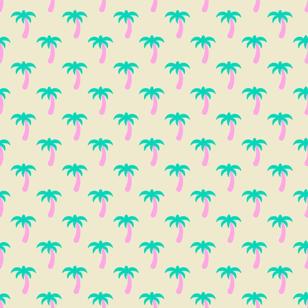 Palm trees pastel seamless pattern