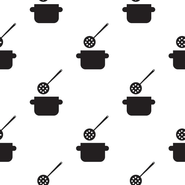 Pan and skimmer icon illustration