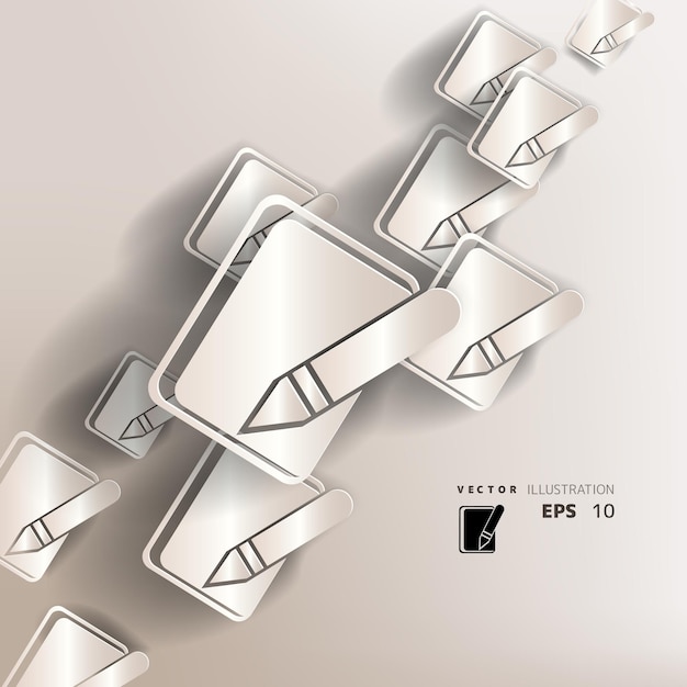 Paper background with notepad web icon flat design