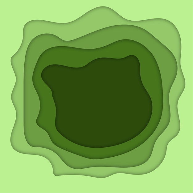Paper cut style background green