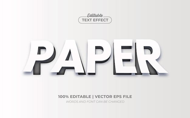 Paper cutout emboss editable text effect font style