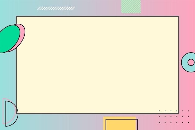 paper note with memphis element and gradient background