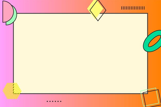 paper note with memphis element and gradient background
