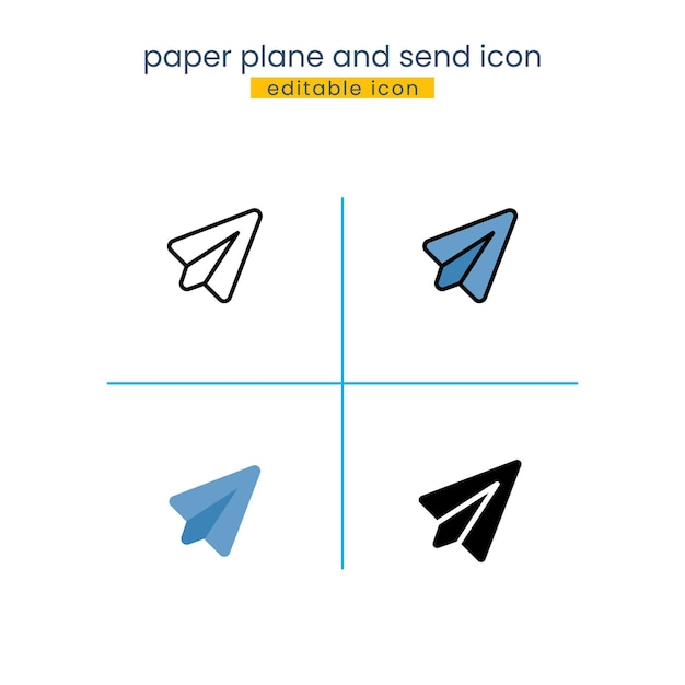 paper plane and send icon