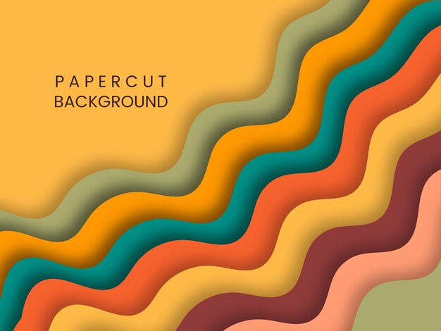 Papercut Background Design Premium Vector.