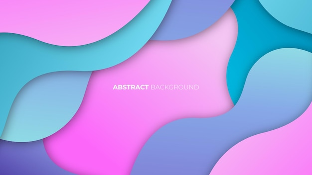 Papercut fluid color pastel background