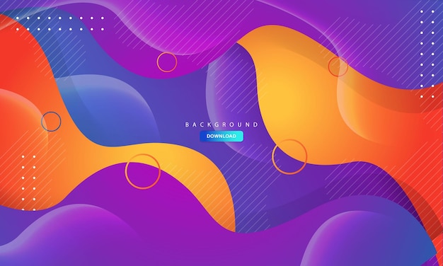 papercut layers background with orange and purple decorative design vector