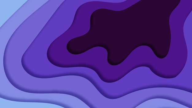 Papercut style background Gradient wave layers template design