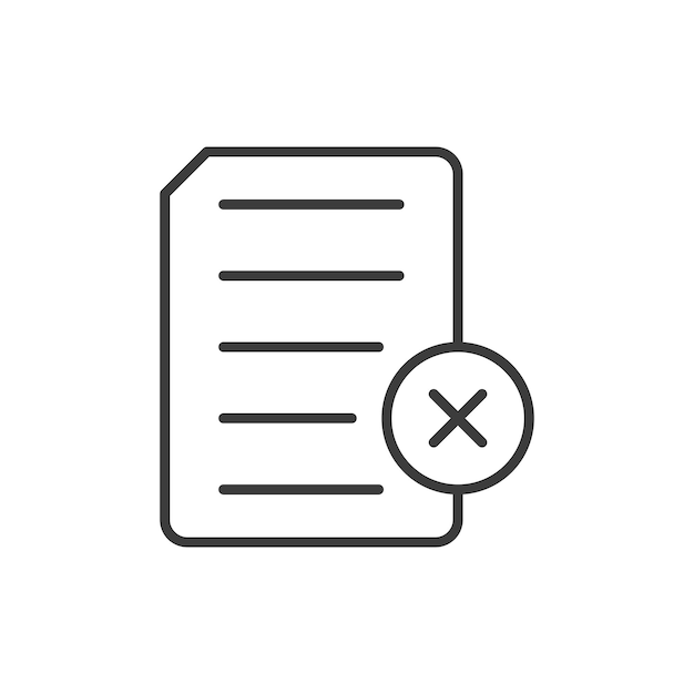 Paperless line icon isolated on white background