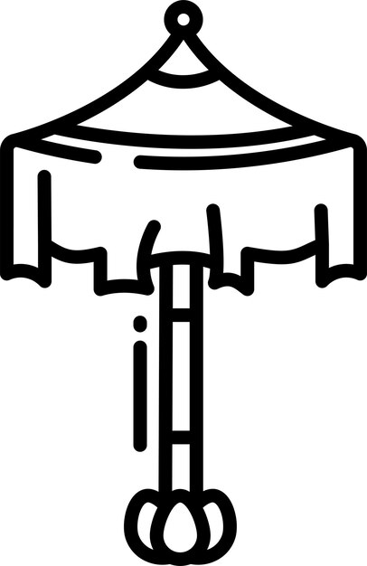 Parasolsolid outline vector illustration