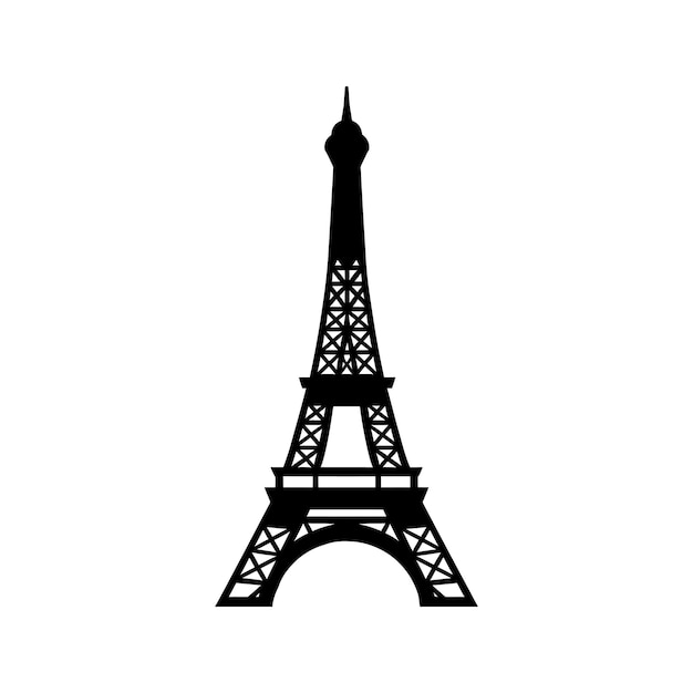 Paris Eiffel Tower Icon Modern Vector Design