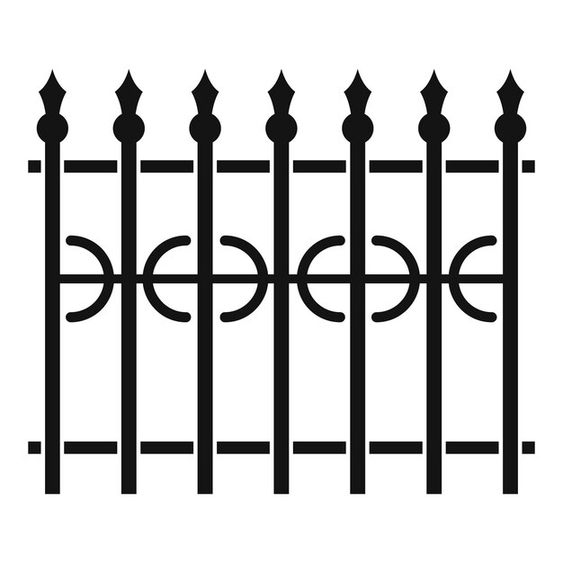 Park fence icon Simple illustration of park fence vector icon for web