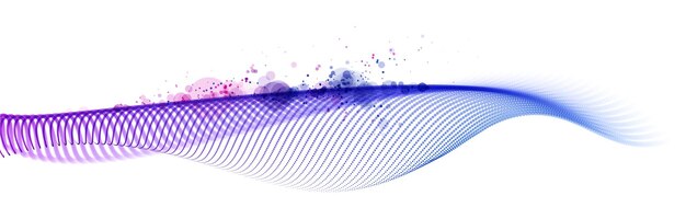 Particles wave big data flow vector abstract beautiful background, technology and science abstraction, 3D airy light mixed colors dots array flying in wavy motion.