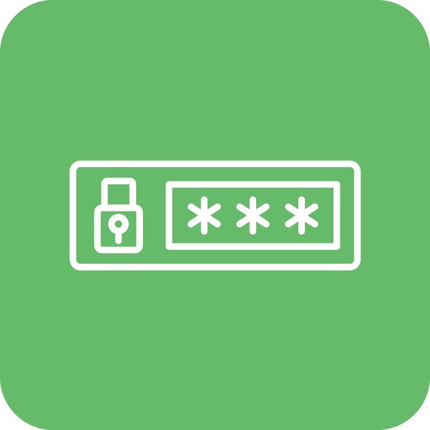 Password Field icon vector image Can be used for Networking and Data Sharing