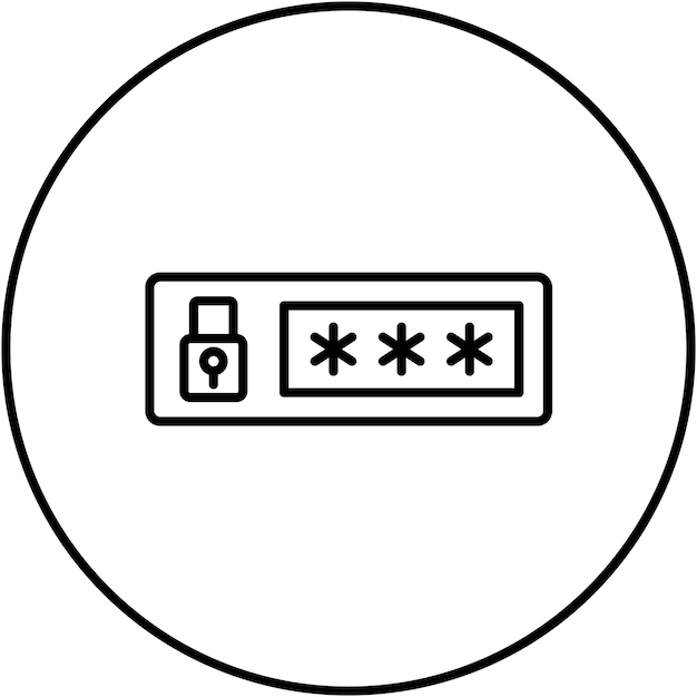 Password Field icon vector image Can be used for Networking and Data Sharing