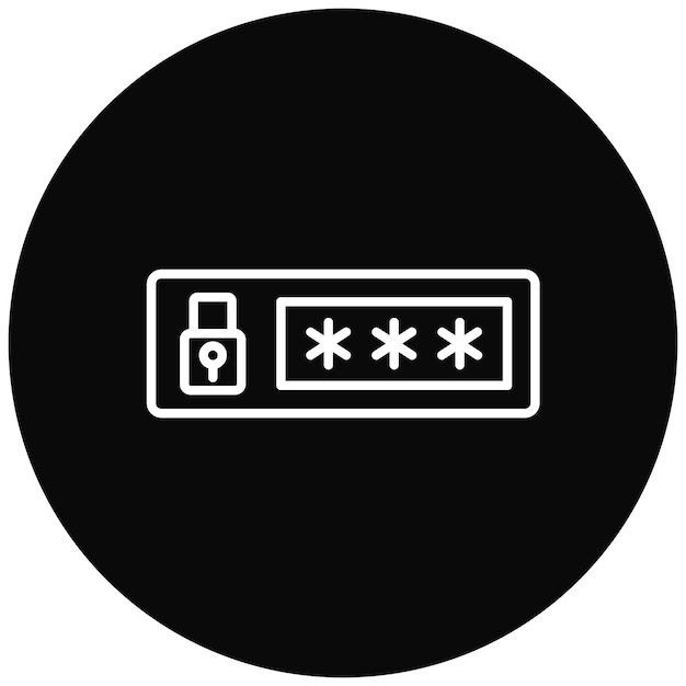 Password Field icon vector image Can be used for Networking and Data Sharing