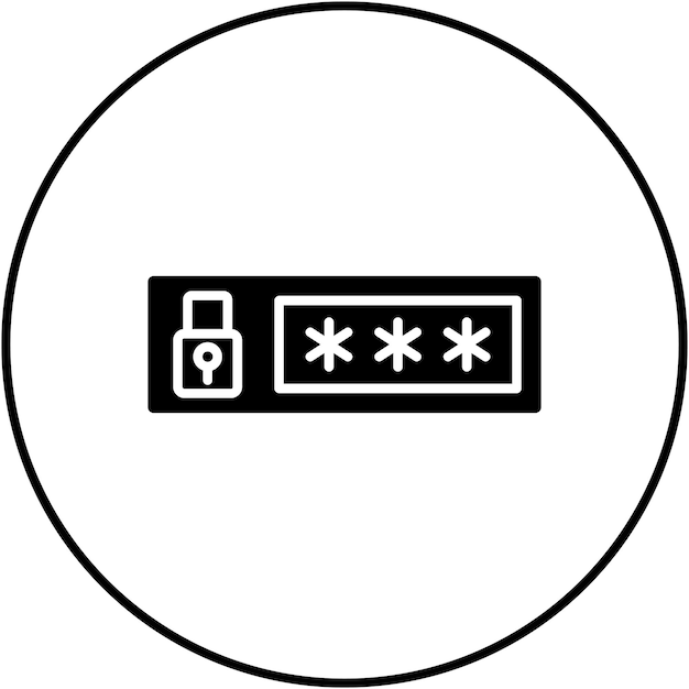 Password Field icon vector image Can be used for Networking and Data Sharing