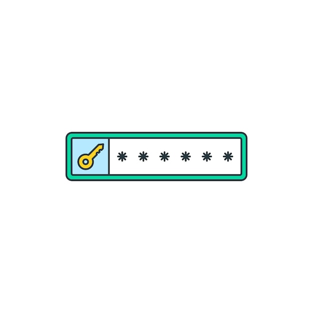 Password icon icon related to design elements suitable for web site app user interfaceselement printable etc flat icon style simple vector design editable