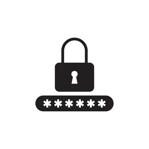 Password icon Line Art Logo set