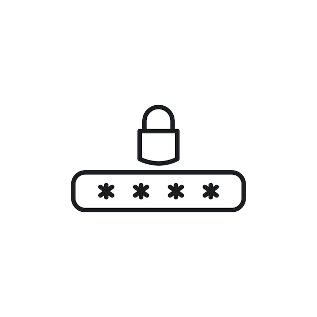 Password icon set login access secret private password vector symbol password protected computer pictogram user cybersecurity code sign in black filled and outlined style
