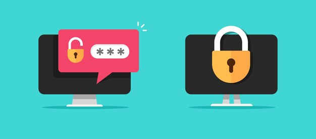 Password secure data lock icon cyber personal computer access code sms message online