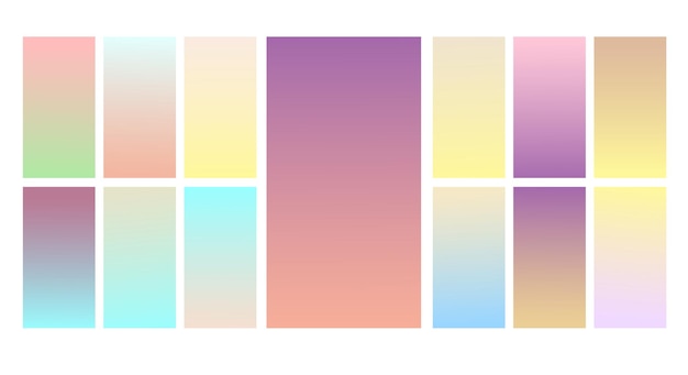 pastel color gradient for screen and mobile apps