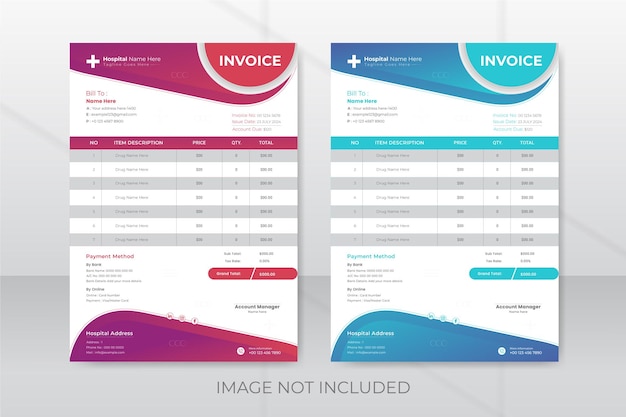 Patient Medical office invoice template
