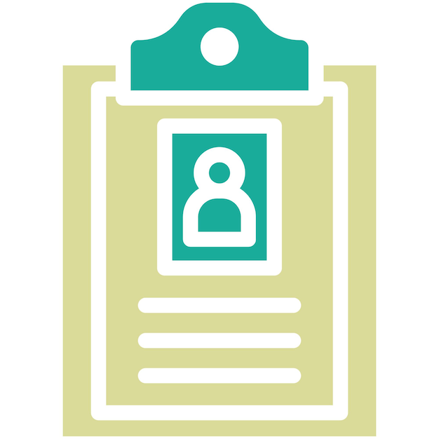 Patient Pofile vector icon illustration of Health Checkup iconset