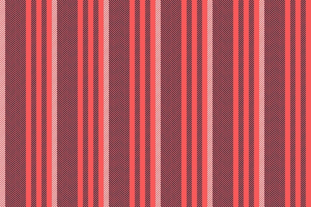 Pattern background fabric of seamless texture vertical with a stripe textile lines vector in red and dark colors