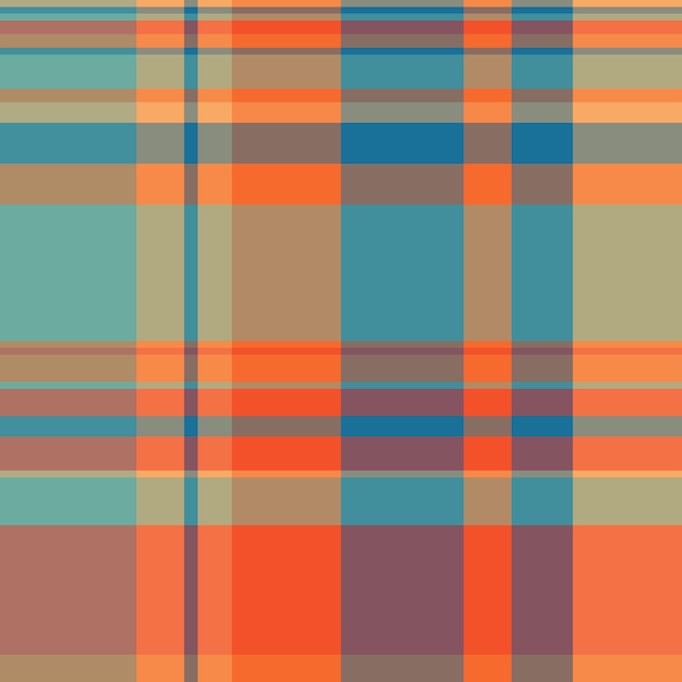 Pattern check seamless of texture background vector with a tartan fabric textile plaid in orange and pastel colors