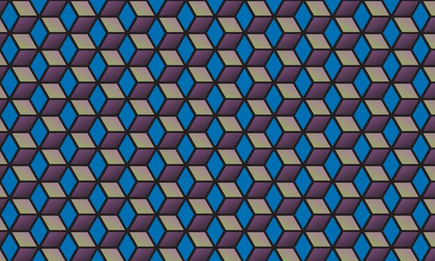 Pattern cube background Completely seamless abstract cube pattern Colorful design geometric 3d