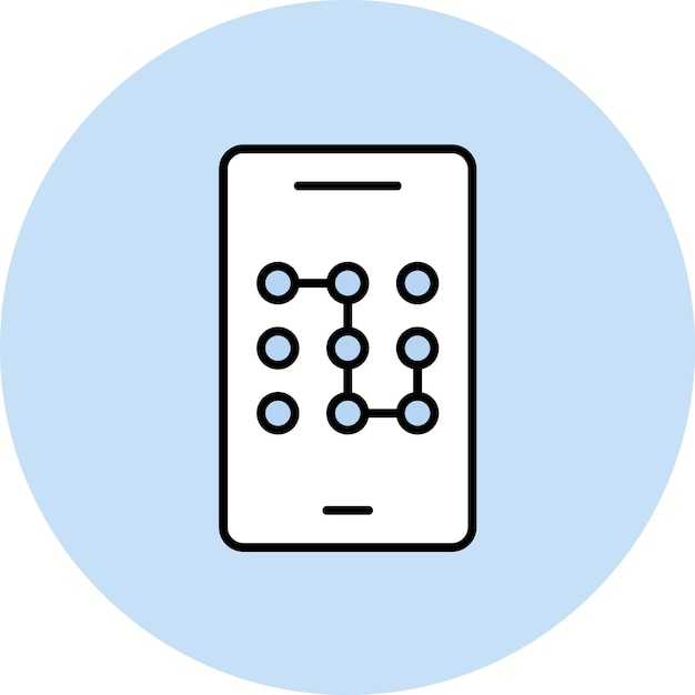 Pattern Lock Flat Illustration